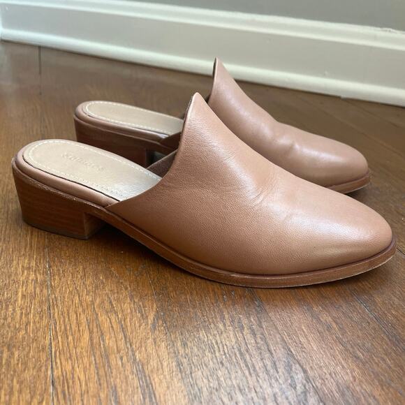 Soludos Venetian Mules in Tan Leather Size 7.5 - Picture 1 of 9